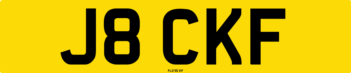 J8 CKF Number Plate
