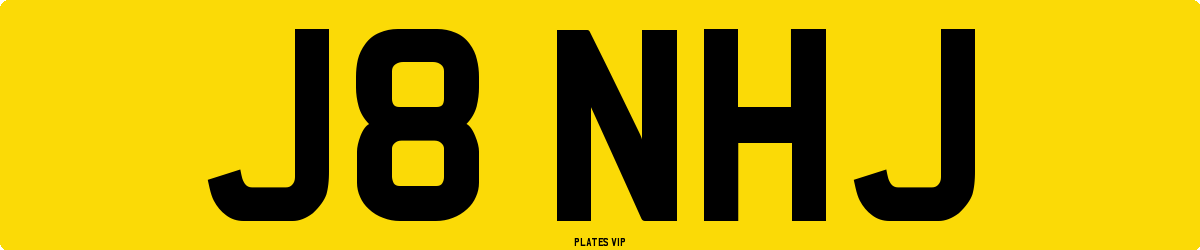J8 NHJ Number Plate