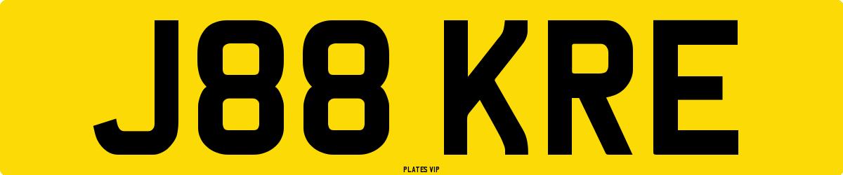 J88 KRE Number Plate