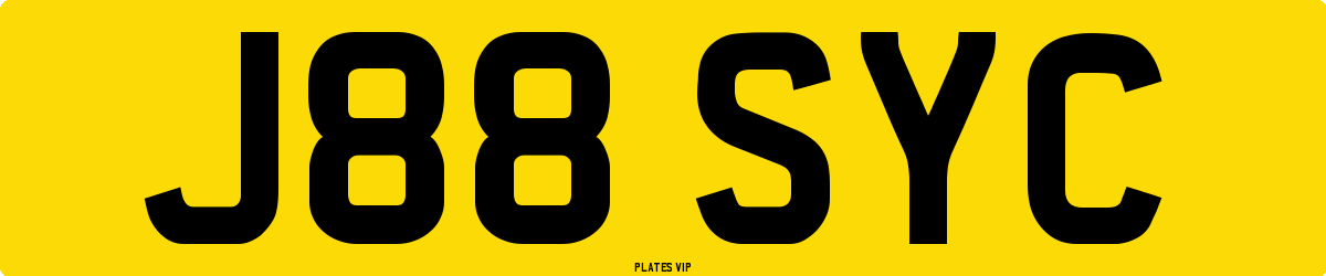 J88 SYC Number Plate