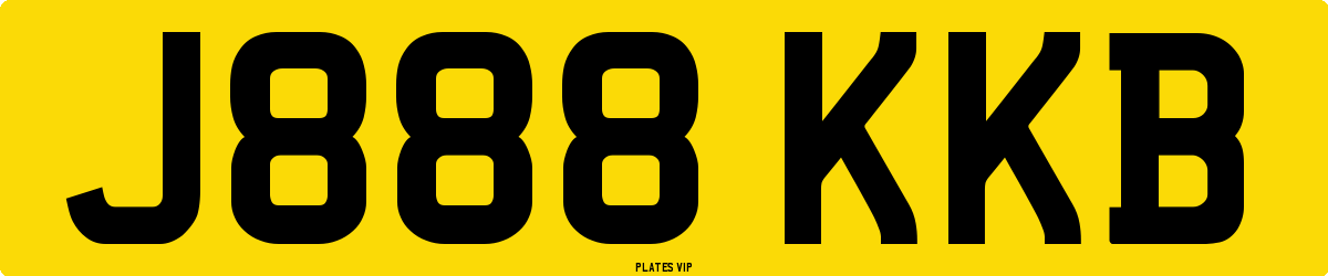 J888 KKB Number Plate