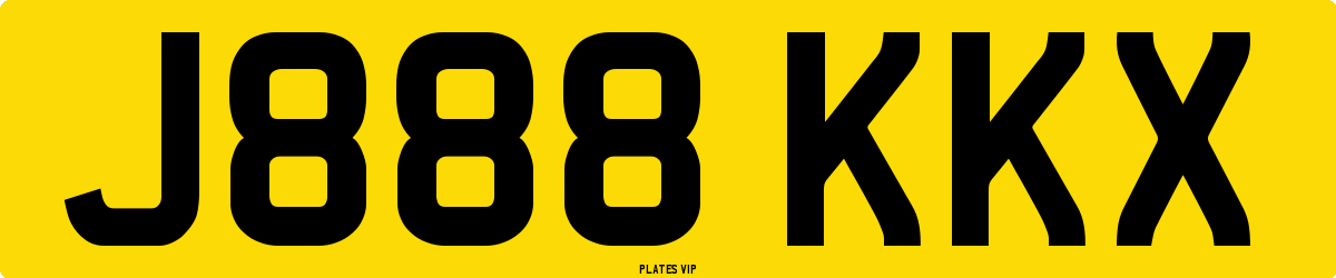 J888 KKX Number Plate