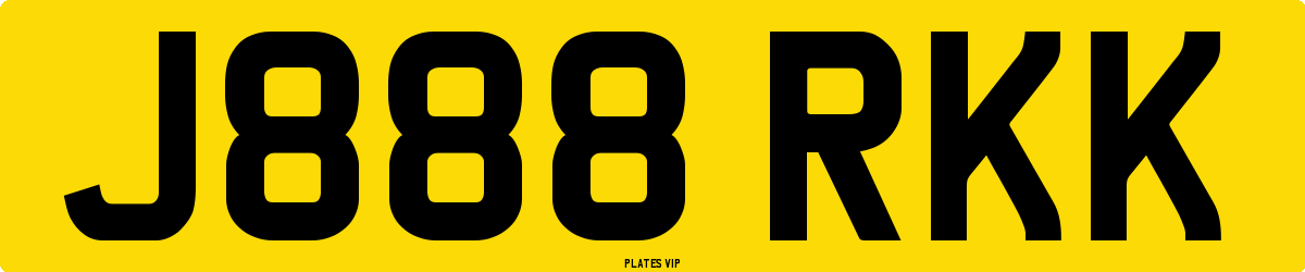 J888 RKK Number Plate