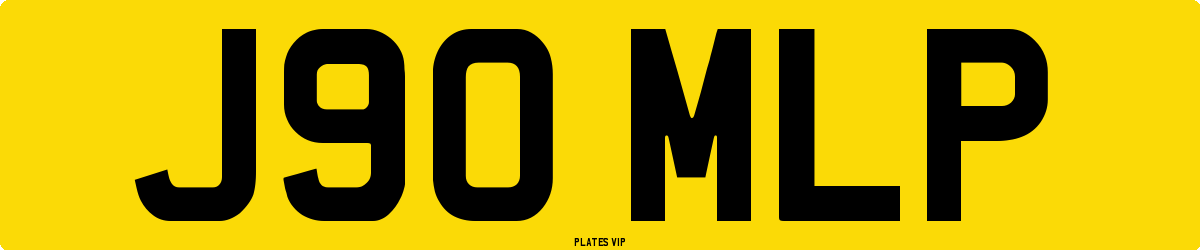 J90 MLP Number Plate