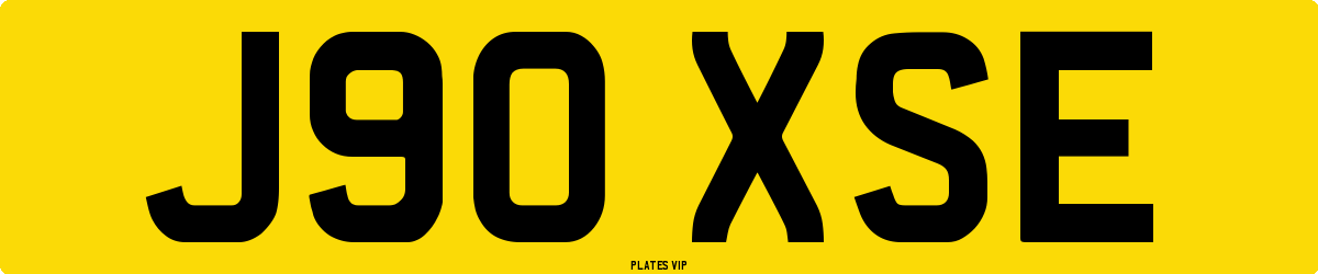 J90 XSE Number Plate