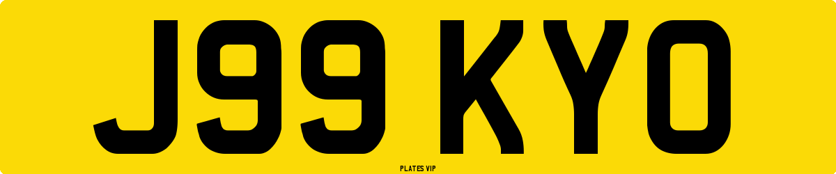 J99 KYO Number Plate