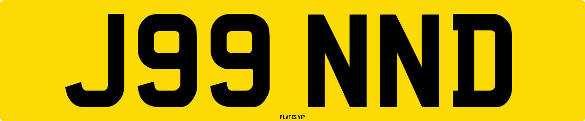 J99 NND Number Plate