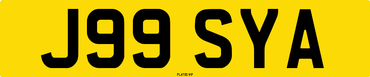 J99 SYA Number Plate