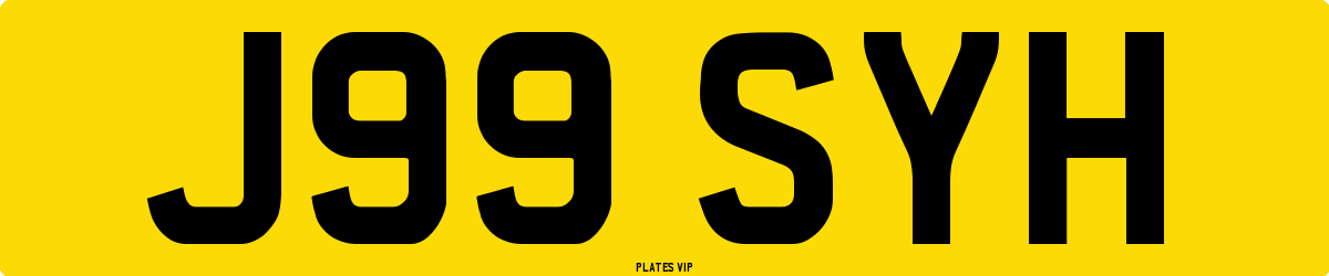 J99 SYH Number Plate