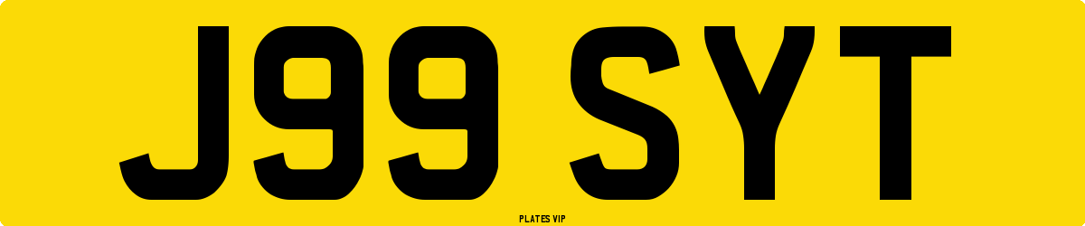J99 SYT Number Plate