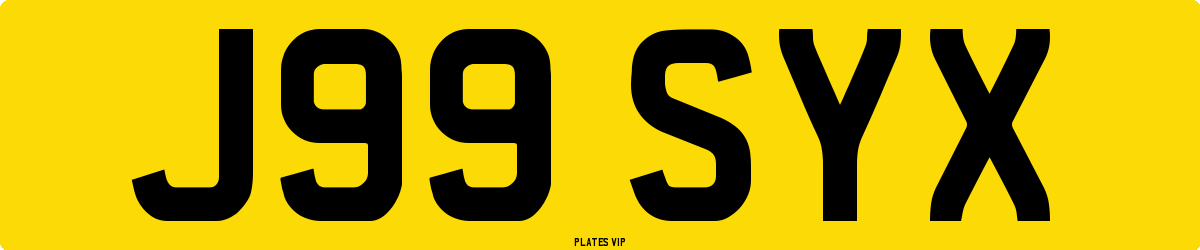 J99 SYX Number Plate