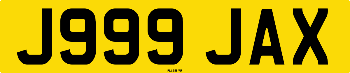J999 JAX Number Plate