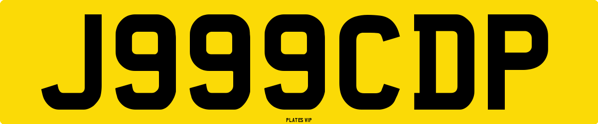 J999CDP Number Plate