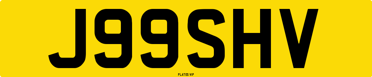 J99SHV Number Plate