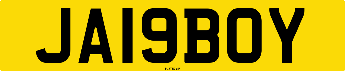 JA 19 BOY Number Plate