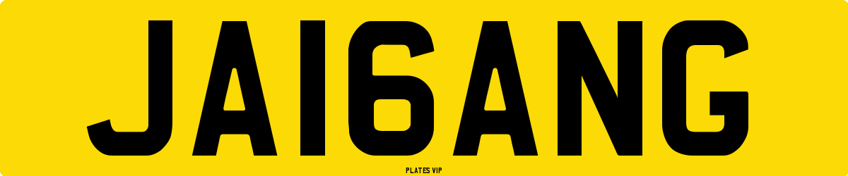JA16ANG Number Plate