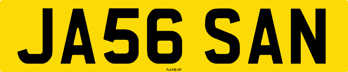 JA56 SAN Number Plate