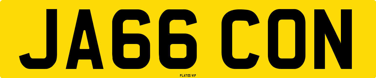 JA66 CON Number Plate
