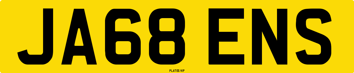 JA68 ENS Number Plate