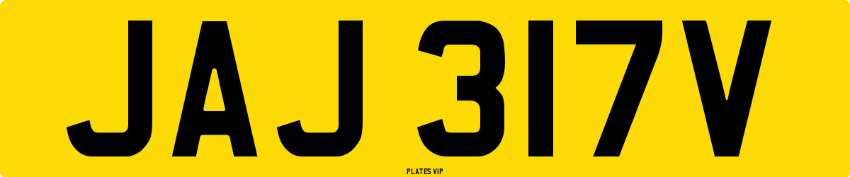 JAJ 317V Number Plate