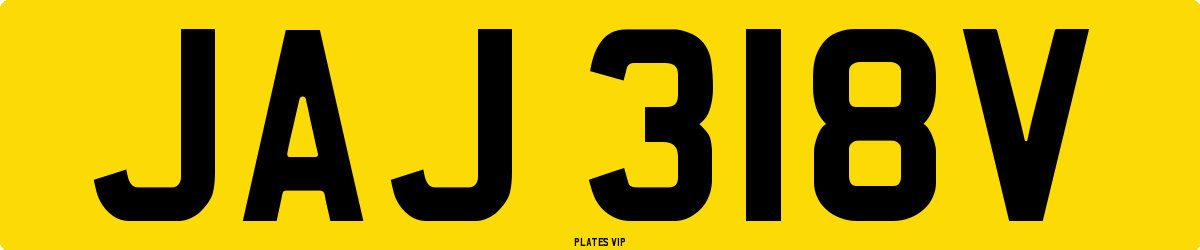 JAJ 318V Number Plate