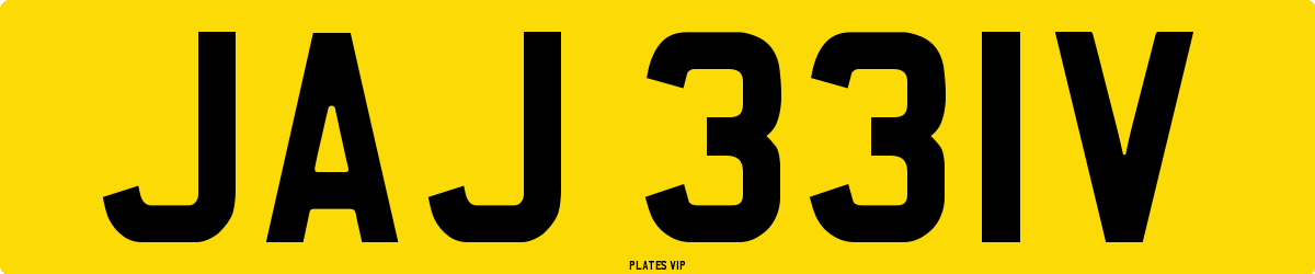 JAJ 331V Number Plate