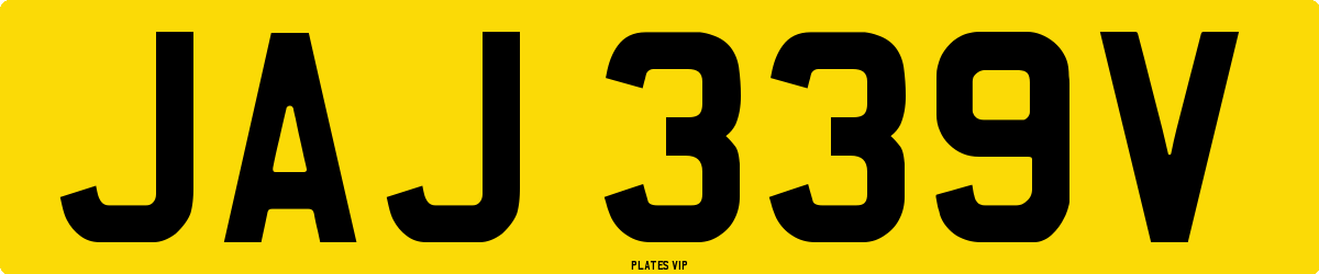 JAJ 339V Number Plate