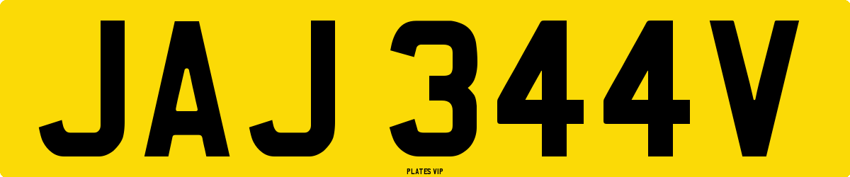 JAJ 344V Number Plate