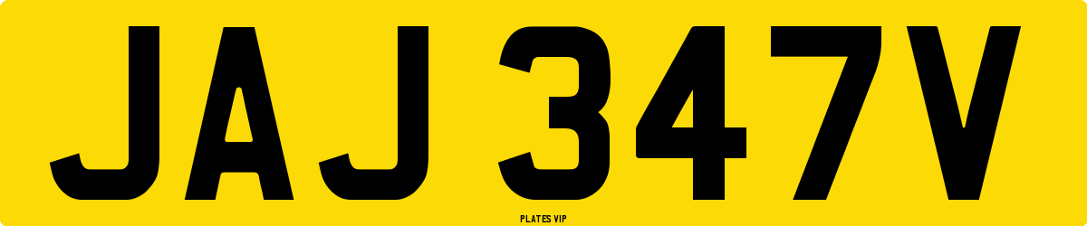 JAJ 347V Number Plate