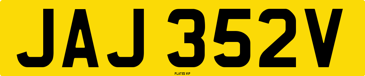 JAJ 352V Number Plate