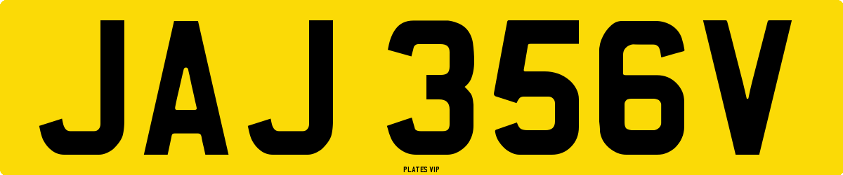 JAJ 356V Number Plate