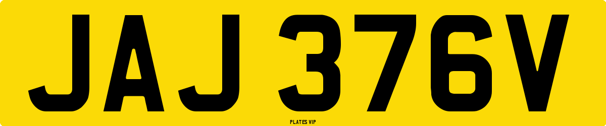JAJ 376V Number Plate