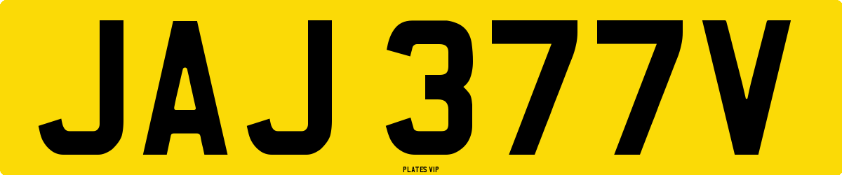 JAJ 377V Number Plate