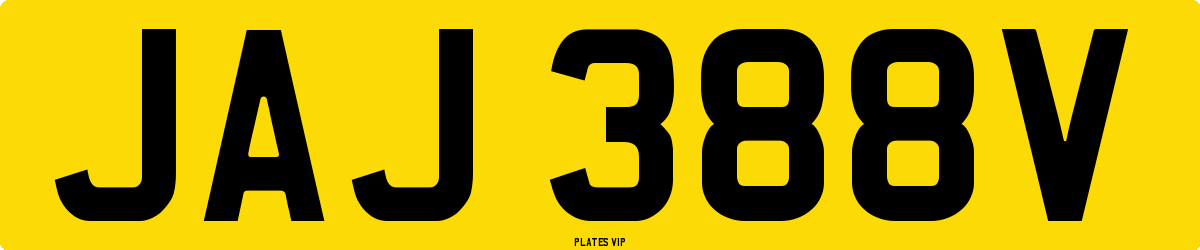 JAJ 388V Number Plate