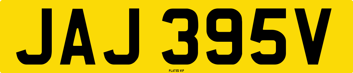 JAJ 395V Number Plate