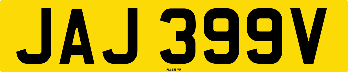 JAJ 399V Number Plate