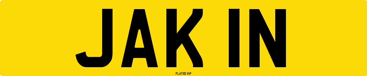 JAK 1N Number Plate