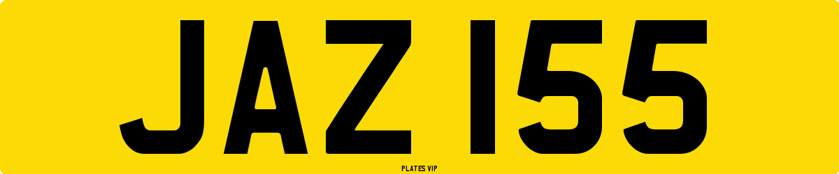 JAZ 155 Number Plate