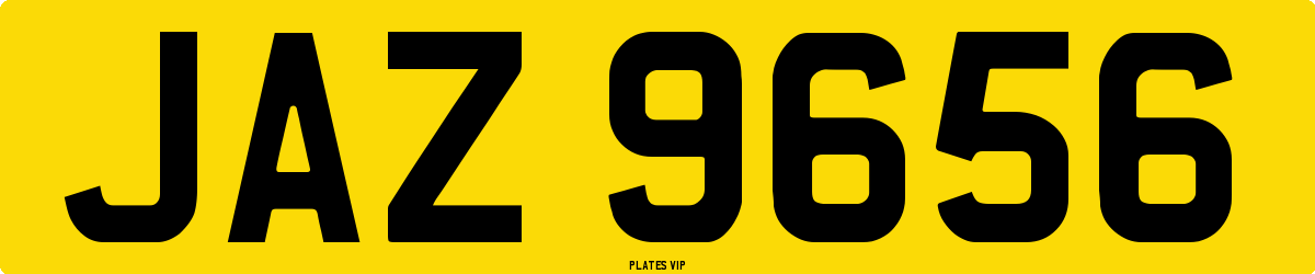 JAZ 9656 Number Plate