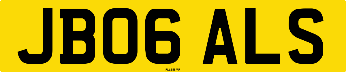 JB06 ALS Number Plate