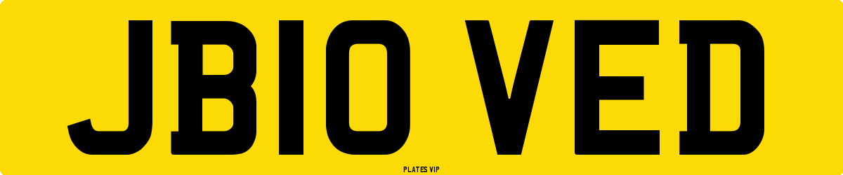 JB10 VED Number Plate