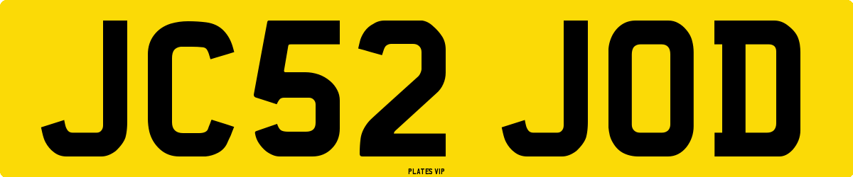 JC52 JOD Number Plate