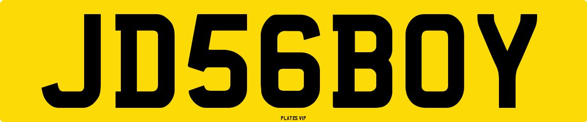 JD 56 BOY Number Plate