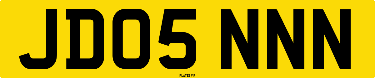 JD05 NNN Number Plate