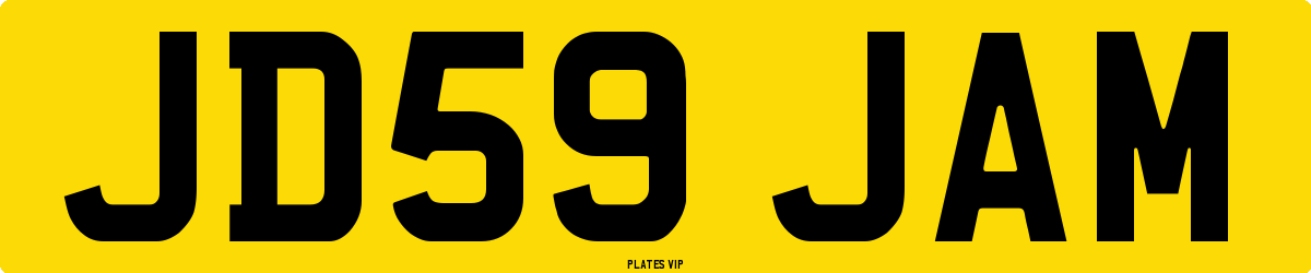 JD59 JAM Number Plate