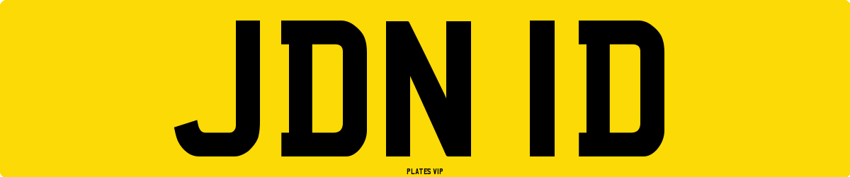 JDN 1D Number Plate