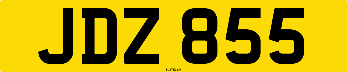 JDZ 855 Number Plate