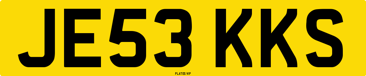 JE53 KKS Number Plate