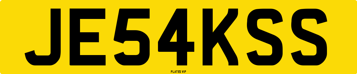 JE54KSS Number Plate
