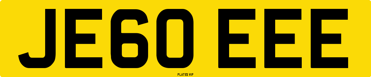 JE60 EEE Number Plate
